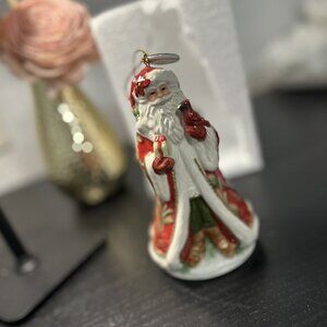Rare, Never Used in Box Cardinal Holiday, Fitz & Floyd, Santa Bell Ornament 2018